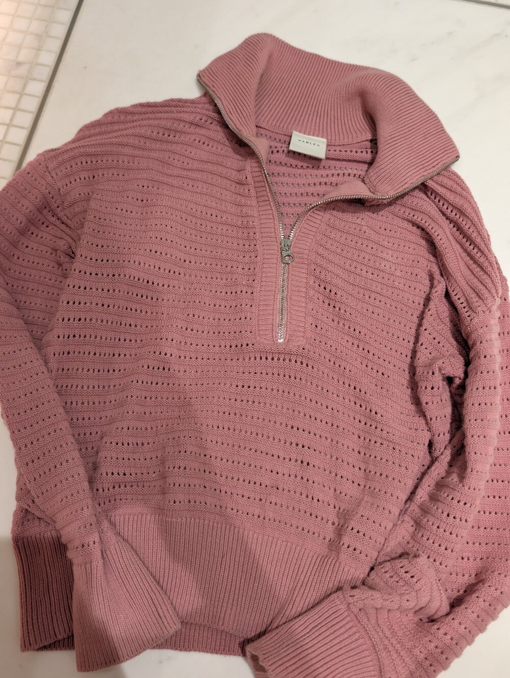 Varley Tara Pointelle Half zip